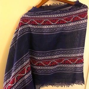 infinity scarf with fringed edge